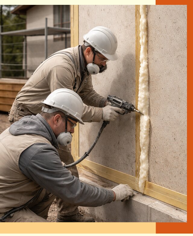 Утепление сип панелей ППУ в Скопине от 5002 руб. под ключ | ТепломастерСкп