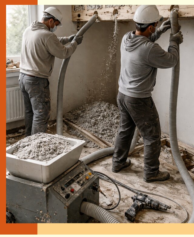 Заполнение пустот перекрытий пеной и наполнителями в Скопине