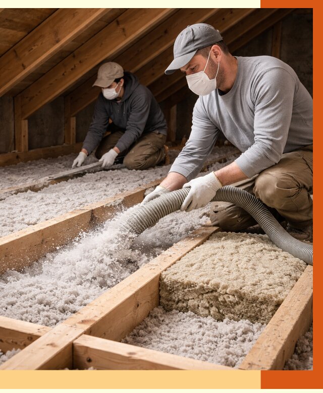 Заполнение полостей чердачного перекрытия в Скопине от 4689 руб. | ТепломастерСкп