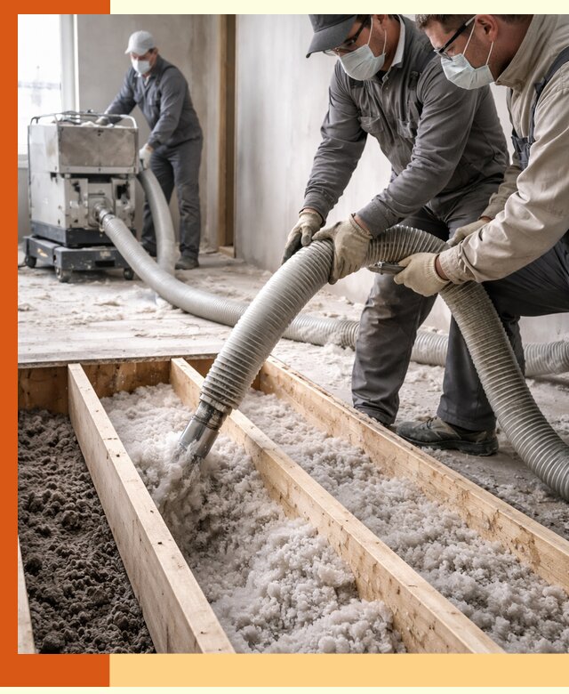 Заполнение полостей межэтажного перекрытия в Скопине эффективно и герметично