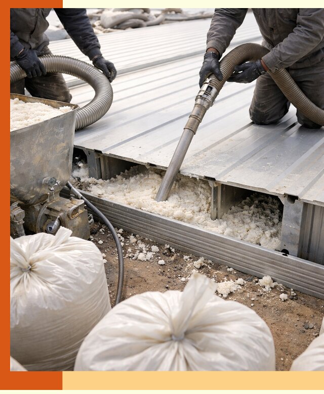 Заполнение пустот кровельных панелей пенными и мокрыми герметиками в Скопине