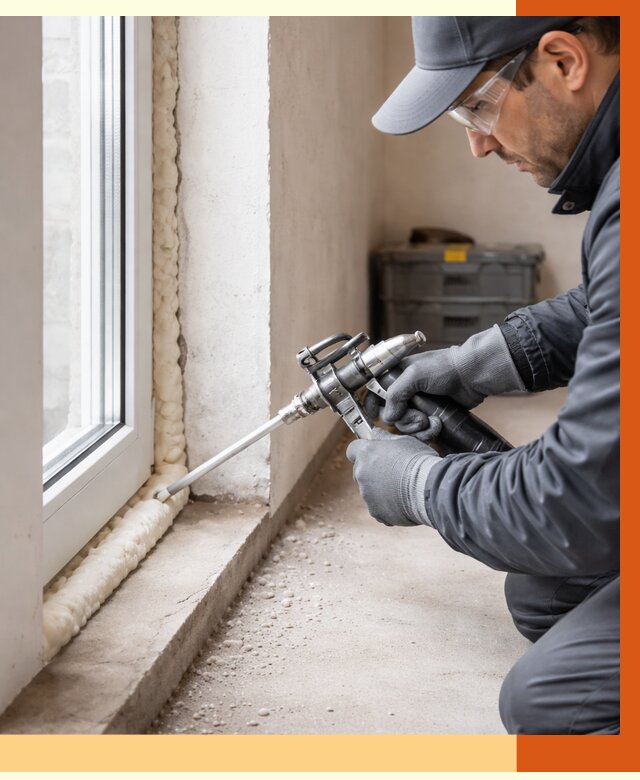 Герметизация стыков ППУ в Скопине от 1719 руб. за м2 — утепление примыканий под ключ | ТепломастерСкп