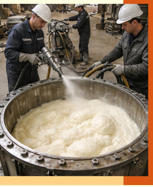 Заливка ППУ в емкости в Скопине от 7555 руб. — утепление емкости под ключ | ТепломастерСкп