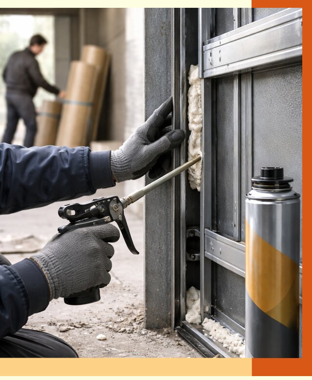 Заполнение пустот ворот в Скопине от 4689 руб. — заливка ППУ, утепление под ключ | ТепломастерСкп