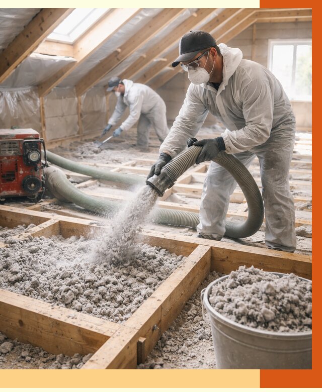 Утепление эковатой в Скопине от 3074 руб./м2 — монтаж и задувка | ТепломастерСкп