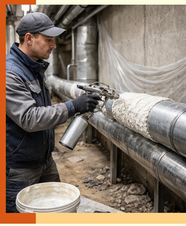 Утепление труб жидкой теплоизоляцией в Скопине