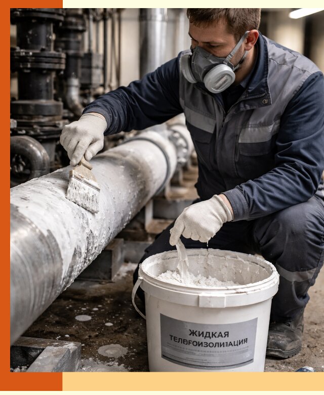Утепление оборудования жидкой теплоизоляцией в Скопине