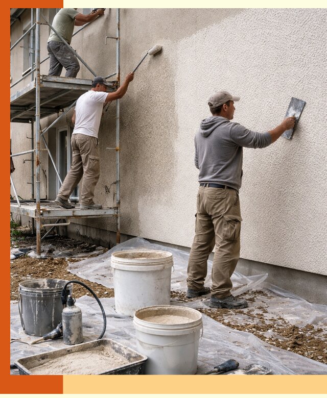 Утепление фасада жидкой пробкой в Скопине