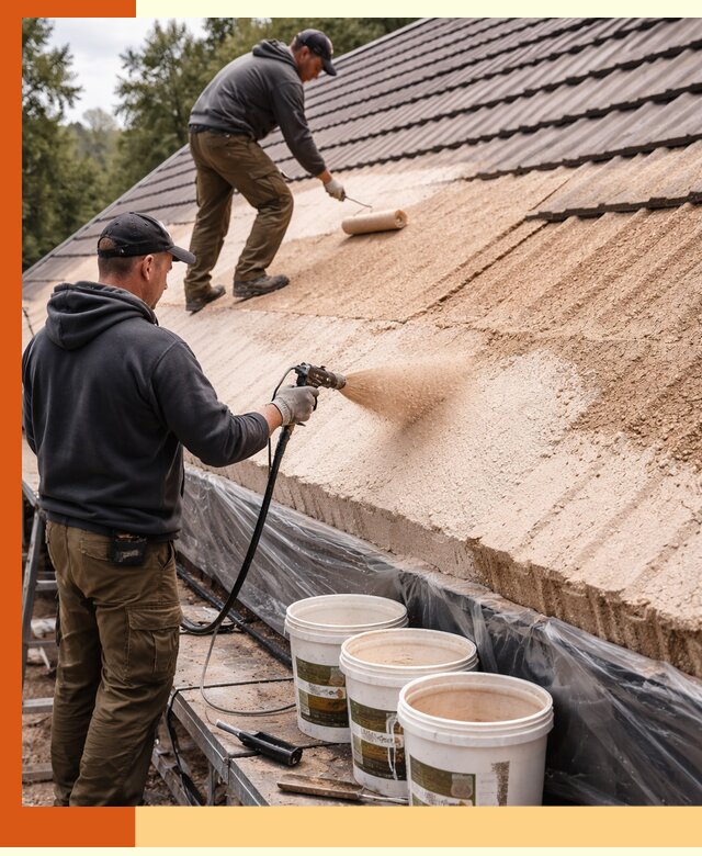 Утепление кровли жидкой пробкой в Скопине для домов и зданий