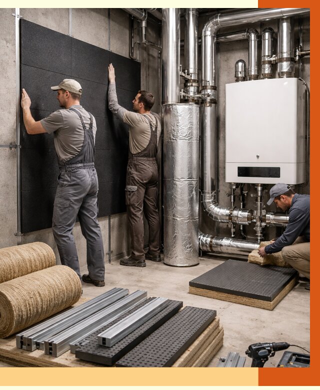 Шумоизоляция котельной в Скопине от 6774 руб. под ключ | Профессиональная звукоизоляция — ТепломастерСкп