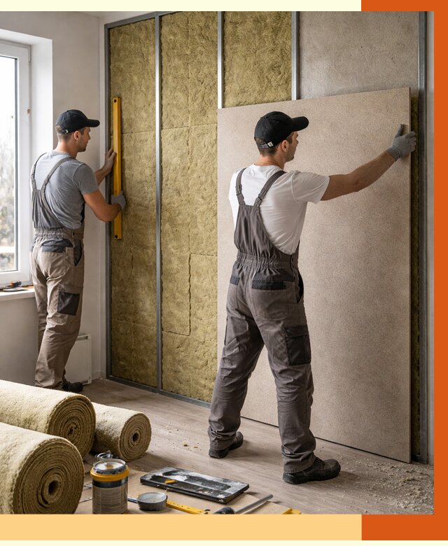 Шумоизоляция стен в Скопине от 4689 руб/м2 — звукоизоляция стен под ключ | ТепломастерСкп