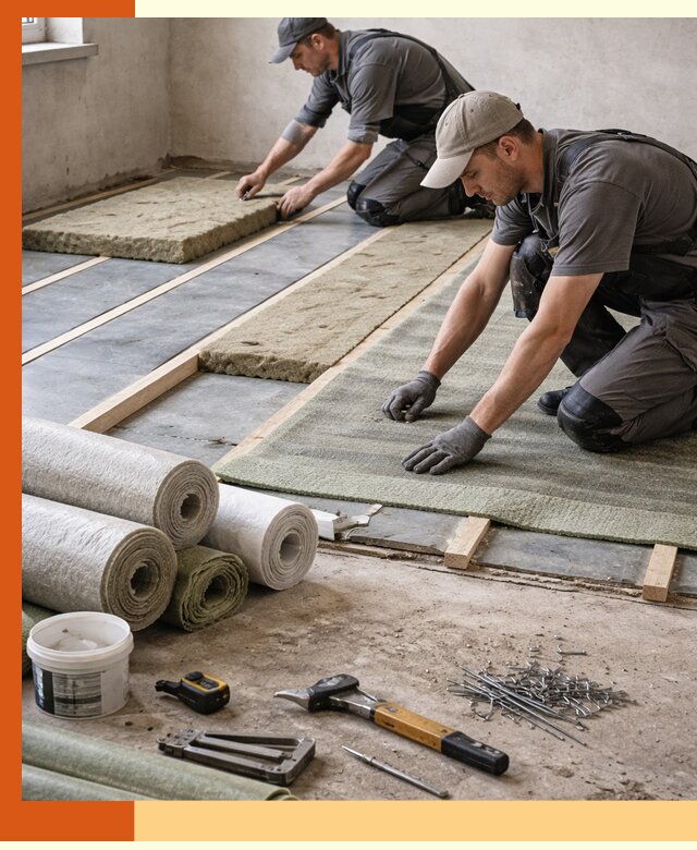 Шумоизоляция пола в Скопине — профессиональная звукоизоляция помещений