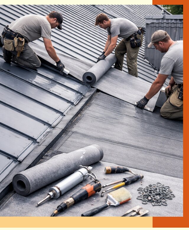 Гидроизоляция металлической кровли полимочевиной в Скопине от 8858 руб. | ТепломастерСкп