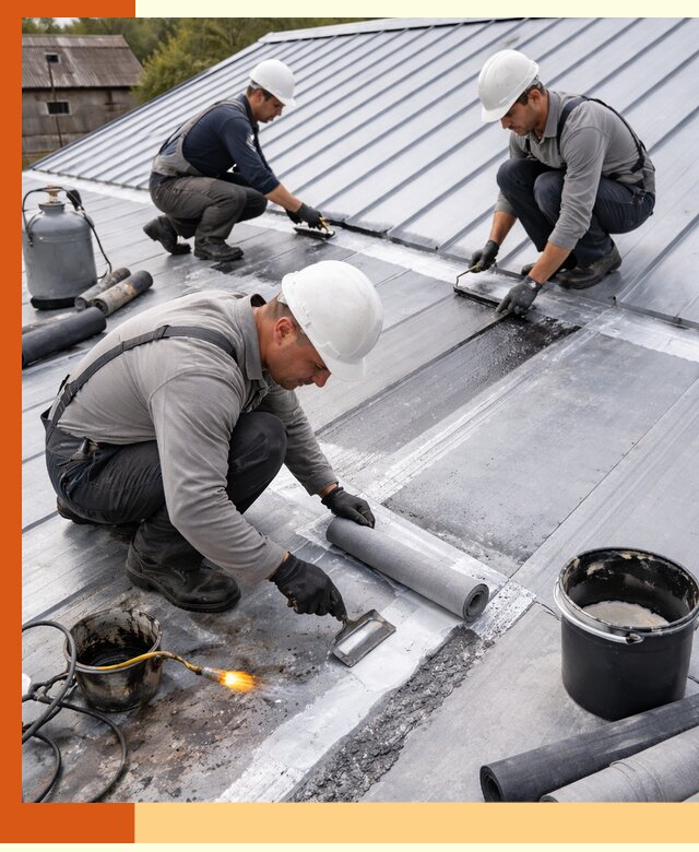 Гидроизоляция металлической кровли с гарантией в Скопине