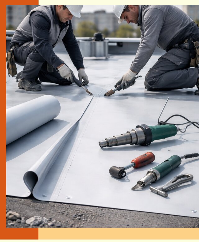 Гидроизоляция мембранной кровли в Скопине: монтаж и ремонт быстро