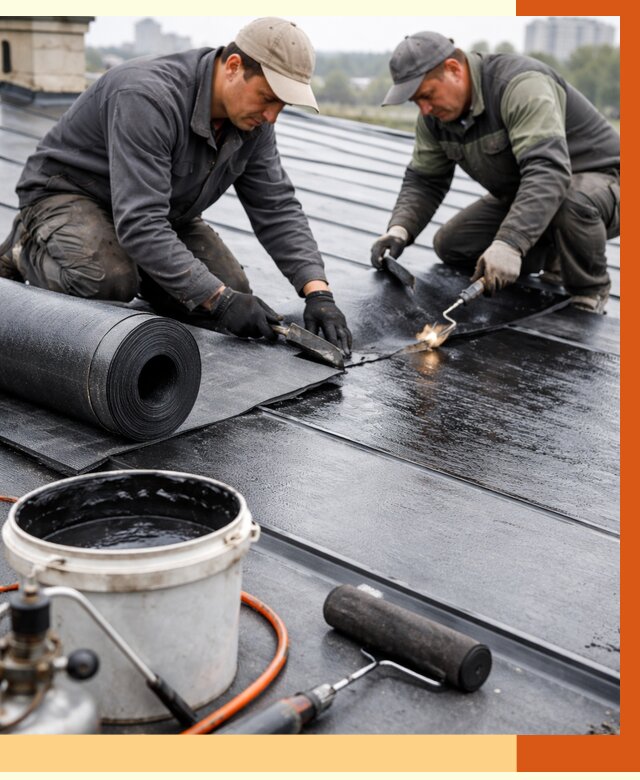Гидроизоляция фальцевой кровли в Скопине от 7816 руб. под ключ | ТепломастерСкп