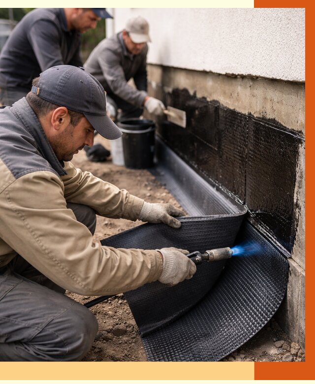 Гидроизоляция цоколя и отмостки в Скопине от 8858 руб. — ТепломастерСкп