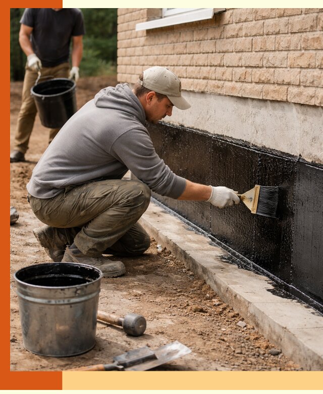 Гидроизоляция цоколя домов и зданий в Скопине эффективными методами