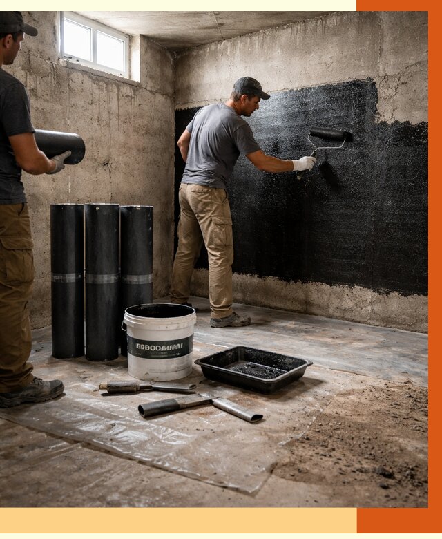 Гидроизоляция подвала в Скопине от 3647 руб. под ключ | Профессионально — ТепломастерСкп