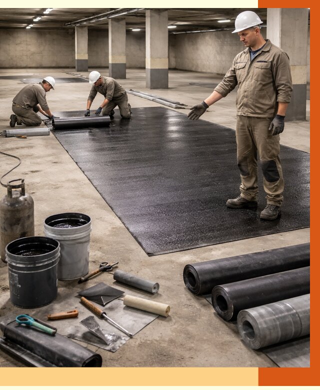 Гидроизоляция паркинга в Скопине от 1251 руб/м² — профессиональная защита | ТепломастерСкп