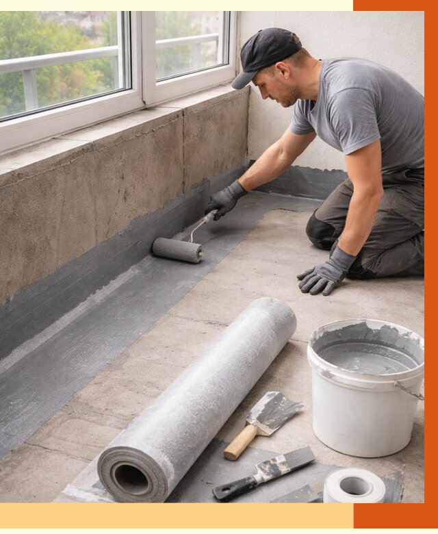 Профессиональная гидроизоляция балкона в Скопине от 4377 руб. | ТепломастерСкп