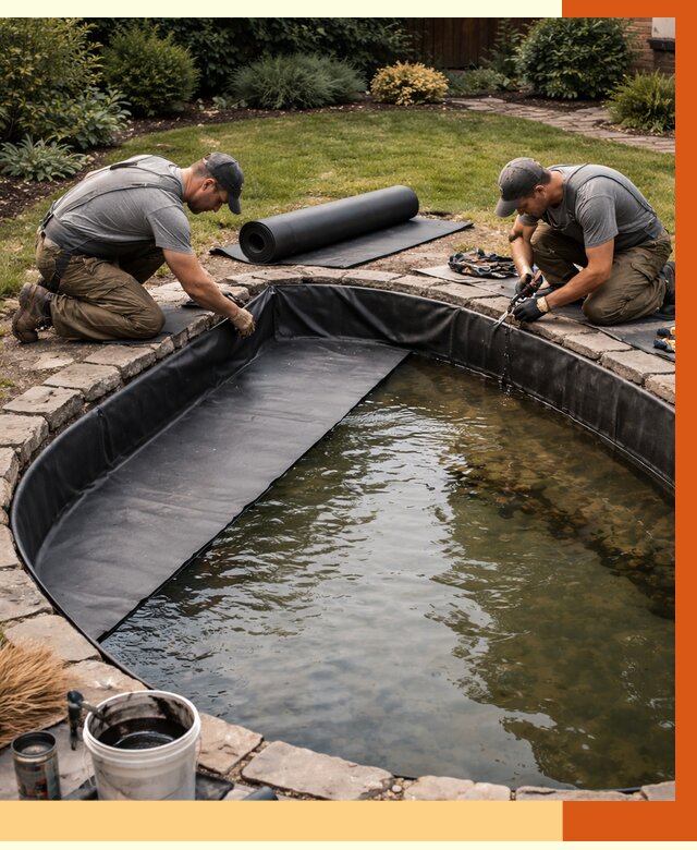 Гидроизоляция пруда в Скопине от 15632 руб. под ключ | ТепломастерСкп профессионально