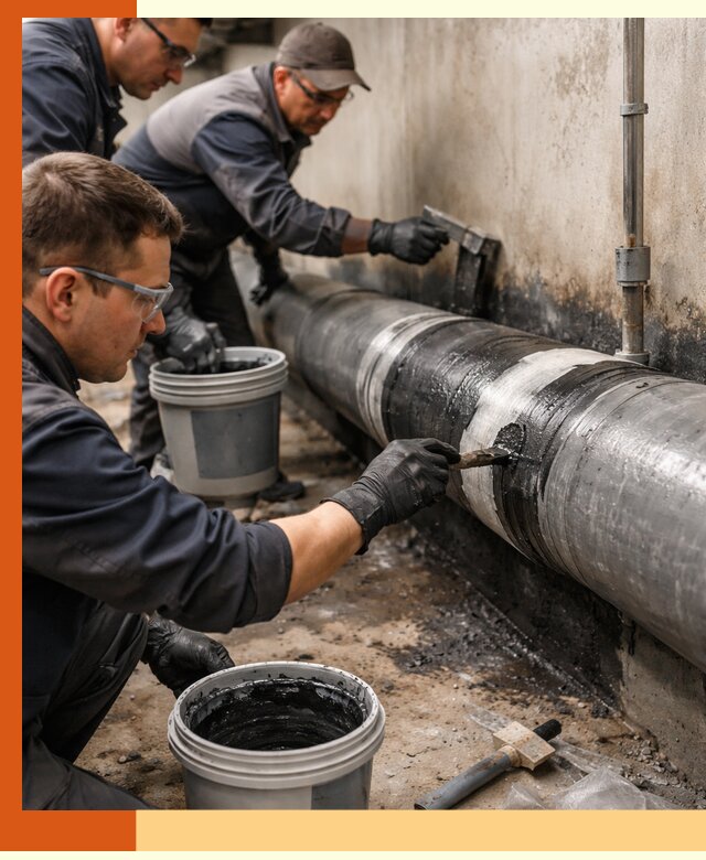 Гидроизоляция труб в Скопине — защита и герметизация коммуникаций