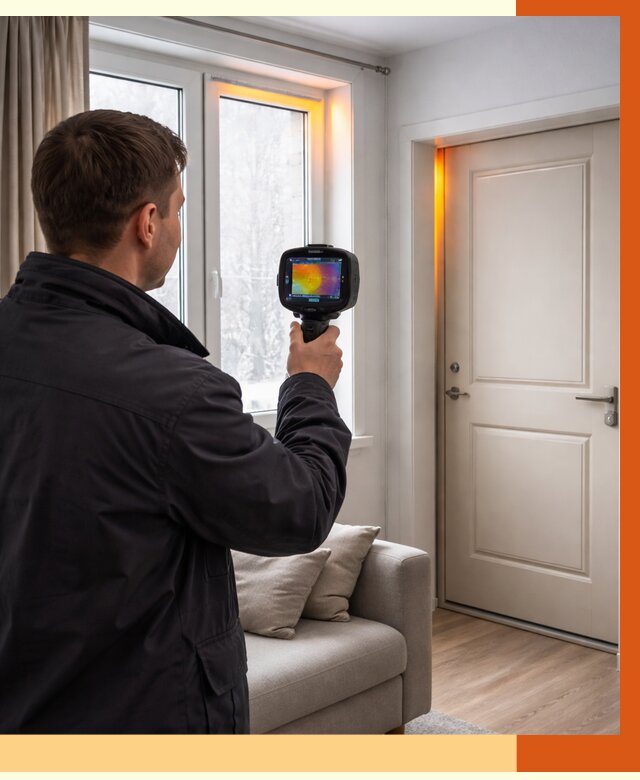 Тепловизионное обследование окон и дверей в Скопине от 4689 руб. | ТепломастерСкп