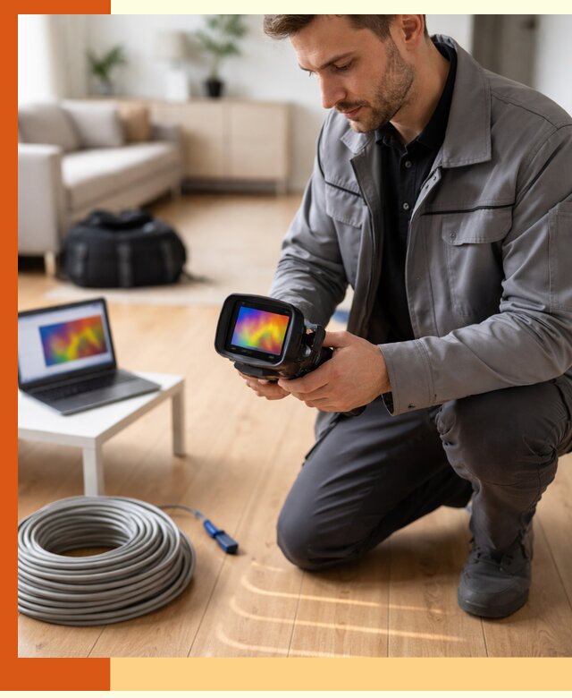 Тепловизионное обследование тёплого пола в Скопине для точной диагностики