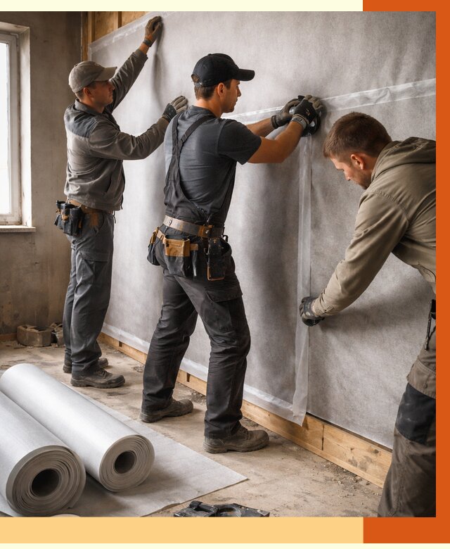 Монтаж ветроизоляции в Скопине от 4689 руб./м2 — профессионально | ТепломастерСкп