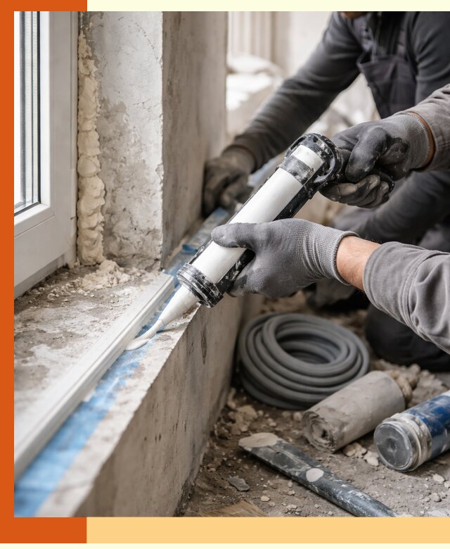 Герметизация стыков и примыканий зданий в Скопине