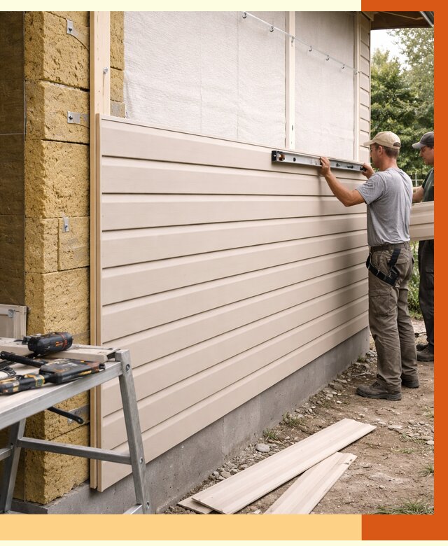 Монтаж сайдинга после утепления в Скопине от 1928 руб. — обшивка и облицовка | ТепломастерСкп